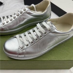Silver Gucci Sneakers